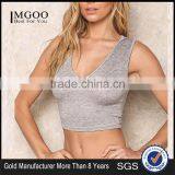 MGOO 2017 Custom Designs Grey Jersey Sport Sets Crop Hoodies Top And Shorts 100% Cotton Lounge Basic thumbnail-1