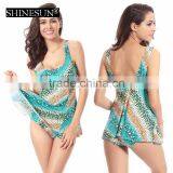 2017 New Plus Size Swimsuit Floral One Piece Skirt Swimsuit China Swimwear thumbnail-1