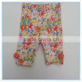 Wholesale Custom Super Comfortable Cotton Fabric Girl's Floral Leggings Stretch Colorful Pants Trousers thumbnail-3
