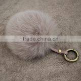 Myfur Fashion Design Factory Wholesale Fox Fur Pompoms Keychain Lovely Keychain With Fur thumbnail-1