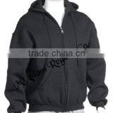 Men's Full Zip Fleece Hoodie, Sweatshirts,White Hooded Sweater, Kangaroo Pocket Hoodie thumbnail-1