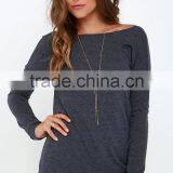 Round Neck Long Sleeves Backless Knitted Sweater Woman Sweater thumbnail-2