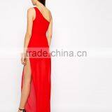Vivo Mesh One Shoulder Maxi Dress thumbnail-2
