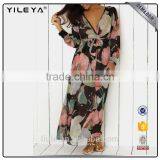Fashionable Latest Designs Chiffon Maxi Dresses Fabric Wholsale With Digital Print thumbnail-1