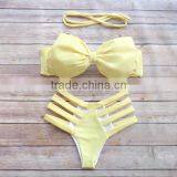 High Quality Polyester Spandex Cutout Young Girl Bikinis thumbnail-1