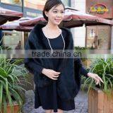 Winter Lady Black Faux Fur Shawls thumbnail-5