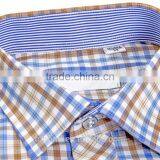 Oem Service Short Sleeve Check Regular Size Men Shirt Embroidery Design With Customised Logo thumbnail-3