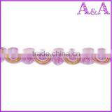 CB2696 Wholesale Candy Color Flower Designs Mesh Embroidery Lace Decoration Chemical Lace Trim for Dresses thumbnail-2