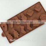 Wholesale High Quantity Eco-friendly Santa Claus Shape Silicone Chocolate Mould,soap Mold,diy Cake Mould thumbnail-1