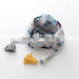 Cute Winter Warm Cotton Children Trangular Tassel Scarf thumbnail-6
