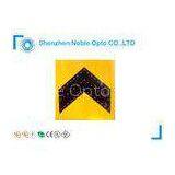 Flashing Solar Traffic Signs 400Lux - 500Lux , Yellow Traffic Safety Sign