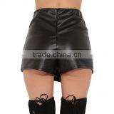 Women Fashion Asymmetrical Punk Rock Casual Party Clubwear Ladies Black Sexy Pu Leather Shorts thumbnail-3