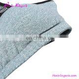 Wholesale Women Plain Seamless Blue Mesh Irregular Sport Sexy Yoga Bra thumbnail-4