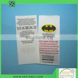 Soft Printed Satin Wash Label 100 Polyester Care Label