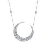 SILVER MOON PENDANT NECKLACE thumbnail-1