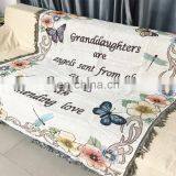 RAWHOUSE Woven Throw Tapestry Wall Hanging Sofa Cover Blanket With Fringe Jacquard Woven Blankets thumbnail-1