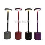Shenzhen Wholesale Hotel Restaurant Golden Wireless Cordless USB Rechargeable Touch Dimming Desk Lamp thumbnail-2