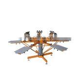 6 Color 6 Station Screen Printer With New Strong Base (Yellow&Blue Color)-BY-SY404,MANUAL SCREEN PRINTING PRES thumbnail-1