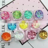 HighLight 12 Colors Mermaid Mix Size Glitter Slice Sequins Nail Glitter Dust for Face and Nail Art