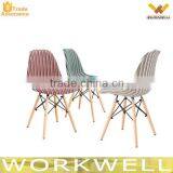 WorkWell Modern Colorful Plastic Wood Furniture Dining Chair Kw-P35 Quality Choice