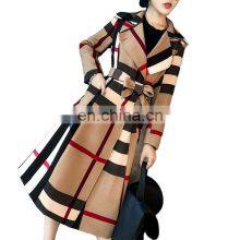 Custom BrandHot Selling In Stock Amazon Style Hot Sale High Quality New Color Matching Autumn Fashion Long Elegant Women Coat thumbnail-1
