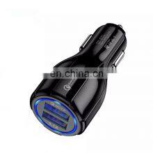 Wholesale 10W 2A USB Adapter Dual 2 Port Universal Mobile Phone USB Qc3.0 Car Charger for IPhone thumbnail-2