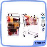 Metal Unfolding Shopping Cart for Supermarket