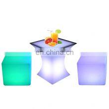 Illuminated Led Cube Seat Led Cube Lighting up Chair Led Light Chair Sillas Para Bar Stool Furniture thumbnail-1