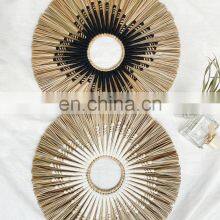 New Woven Seagrass Wall Decor Straw Rustic Pattern Woven Art Decor Placemat Wholesale thumbnail-2
