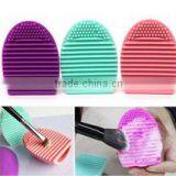 Egg Shaped Makeup Brush Cleaner Silicone Finger Scrubber Makeup Brush Cleaner thumbnail-1