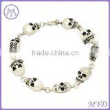 Fashion Stainelss Steel Skull Bracelet in Antique Silver Color thumbnail-5