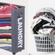 Customizable Color Rectangular Laundry Hamper With Wheels Easy-to-Operate Polyester Design for Home Bathroom Packed in Carton