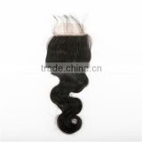 professional hair factory wholesale price virgin Indian temple hair Japaness market supplier silk base lace closure