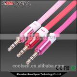 Gold Plated Colorful Audio Video Cable 3.5mm Aux Cable NY Braided Stereo 3.5mm Audio Cable thumbnail-4