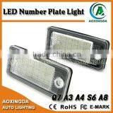 No Error Code LED License Plate Light for AUDI Q7 TD1 2010 Onwards