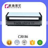 CJ0186 Black Walnut Open Painted Coffee Glass Modern Design Coffee Table