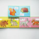 Colored infant kids eco-friendly EVA soft foam book printing educational animals learning