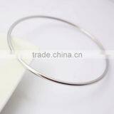 Stainless Steel Classic Round Silver 3mm Single Circle Bangle Simple Style Closed Thin Circle Wire Bracelets Bangles For Women