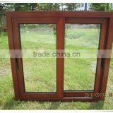High Quality Wood Color PVC Matal Aliding Window Factory in Foshan
