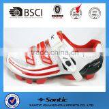 2016 OEM Women Wihte Red Mtb Cycling Shoes With Quick Release Atop Micro Adjustment Buckle Compatiable With SPD Pedal