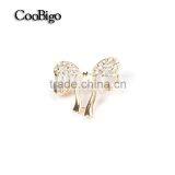 Fashion Jewelry Rhinestone Little Bowknot Brooch Women Girls Dresses Hijab Scarf Party Promotion Gift Apparel Accessories thumbnail-5