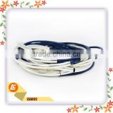 we make plain leather cord wrap bracelet with tubing Bracelet For Women And Children
