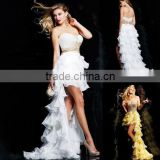 Suzhou Modern Vintage Layered Beaded Short Front And Back Long Cocktail Dress Ball Gowns k53-3835