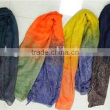 Polyester Printed scaves gradient colors in stock scarves