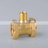 China Supplier High Quality Fitting Connector Brass Compression Male Tee For Copper Pipe thumbnail-1