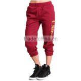 Cropped Sweatpants Women Custom Print Cotton Fleece Sweatpants thumbnail-1