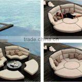 WICKER ROUND SOFA SET WITH CHEAP PRICE AND NEW DESIGN thumbnail-1