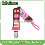 baby cute pacifier clip with cartoon strap