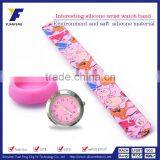 Heart Transfer Printing Cartoon Silicone Children Slap Arm Band for Watches thumbnail-3