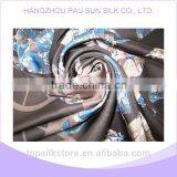 Square Fashion Flowers 100% Silk Printed Scarf thumbnail-4